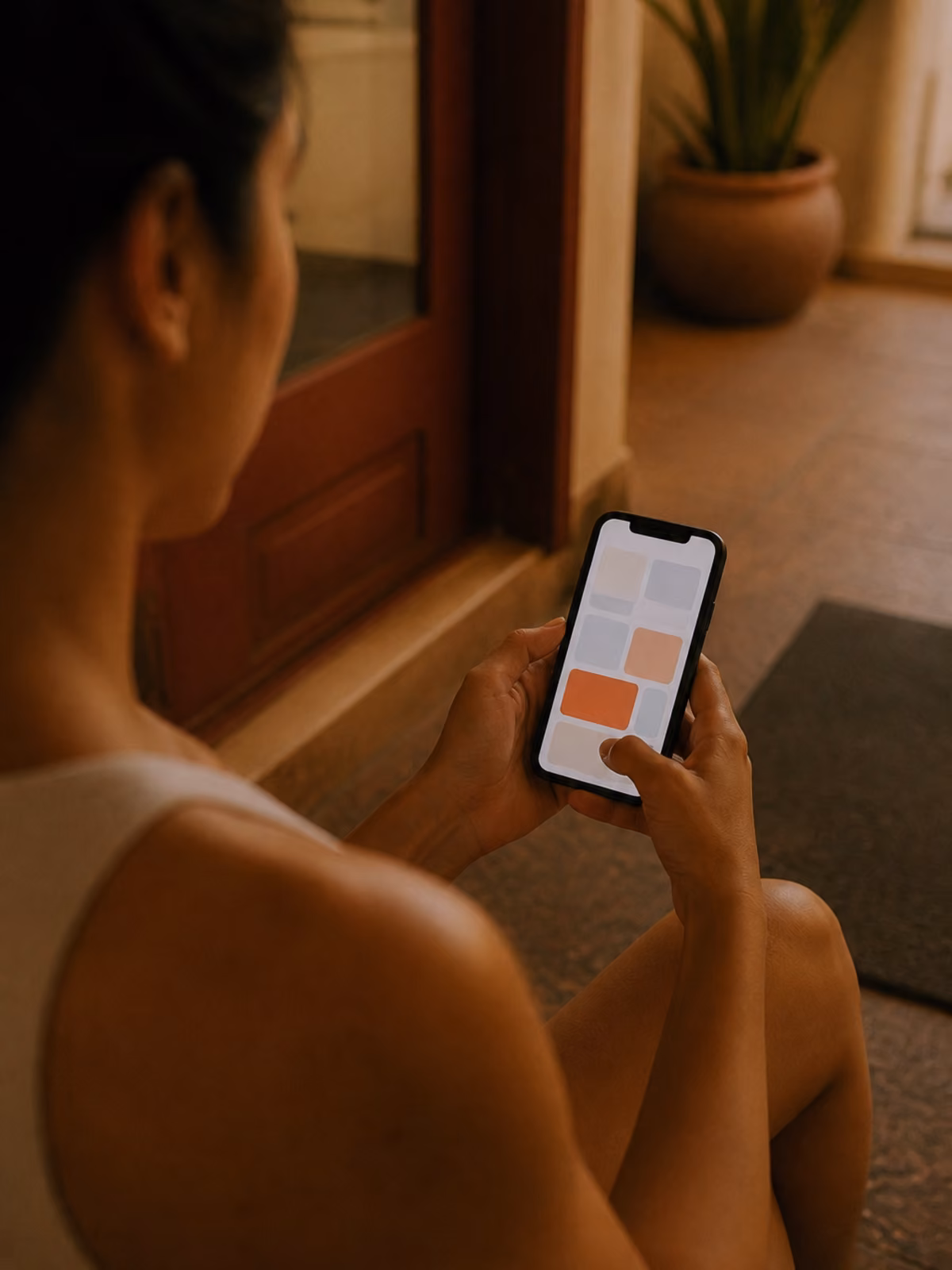 Pengguna membuka alur booking melalui ponsel
